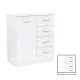 Miami Sideboard 1 Tür 4 Schubladen 80x92 cm weiß-weiß