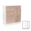 Miami sideboard 1 tür 4 schubladen 80x92 cm sonoma eiche weiss