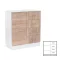 Miami sideboard 1 tür 4 schubladen 80x92 cm sonoma eiche weiss