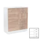 Miami sideboard 1 tür 4 schubladen 80x92 cm sonoma eiche weiss