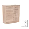Miami kommode 1 tür 4 schubladen 80x92 cm sonoma eiche-sonoma eiche
