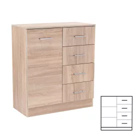   Miami kommode 1 tür 4 schubladen 80x92 cm sonoma eiche-sonoma eiche