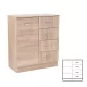 Miami kommode 1 tür 4 schubladen 80x92 cm sonoma eiche-sonoma eiche