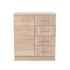 Miami kommode 1 tür 4 schubladen 80x92 cm sonoma eiche-sonoma eiche