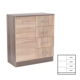   Miami kommode 1 tür 4 schubladen 80x92 cm sonoma eiche-york eiche