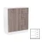 Miami sideboard 1 tür 4 schubladen 80x92 cm york eiche weiß