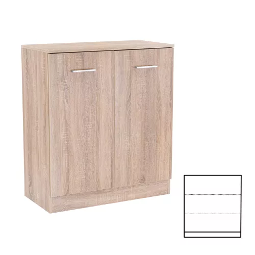 Miami Anrichte 2 Türen 80x92 cm sonoma eiche-sonoma eiche