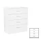 Miami Sideboard mit 4 Schubladen 80x92 cm weiß-weiß