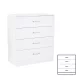 Miami Sideboard mit 4 Schubladen 80x92 cm weiß-weiß