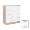 Miami Sideboard mit 4 Schubladen 80x92 cm weiß-sonoma Eiche