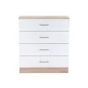 Miami Sideboard mit 4 Schubladen 80x92 cm weiß-sonoma Eiche