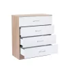 Miami Sideboard mit 4 Schubladen 80x92 cm weiß-sonoma Eiche