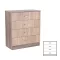 Miami kommode 4 schubladen 80x92 cm sonoma eiche-york eiche
