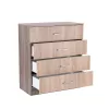 Miami kommode 4 schubladen 80x92 cm sonoma eiche-york eiche