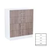 Miami sideboard mit 4 schubladen 80x92 cm york eiche-weiss