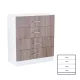 Miami sideboard mit 4 schubladen 80x92 cm york eiche-weiss