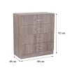 Miami Sideboard mit 4 Schubladen 80x92 cm York Eiche-York Eiche