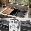 Catania Edelstahl-Multifunktionsspüle mit digitalem Wasserhahn