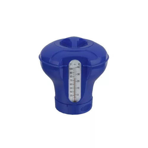 Schwimmbadflüssigkeitsspender mit Thermometer für 200 g Tabletten