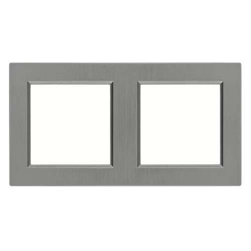 Nova Rahmen zwei horizontal gebürstet grau