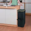 Selektiver Flaschenbehälter mit zwei Fächern 140l schwarz