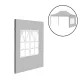 Gartenpavillon mit Fenster Seitenwand Plane 3x4 m