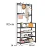 Vorderwand-Garderobe LRA-02 schwarz