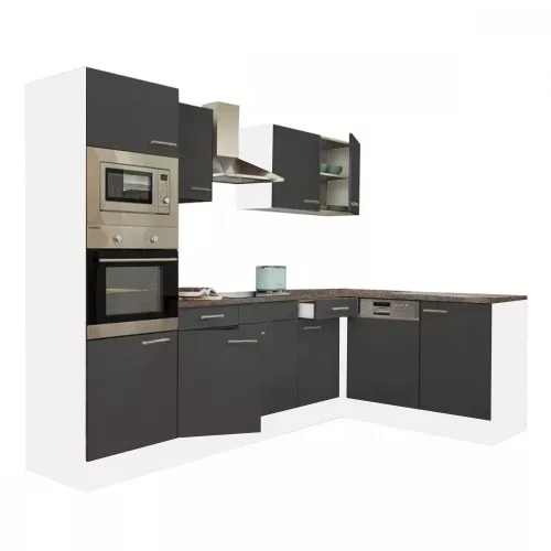 Yorki 280 Eckküchenzeile mit Backofen und Mikrowelle