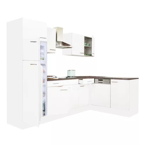 Yorki 280 Eck-Küchenzeile mit Top-Gefrierschrank und Kühlschrank