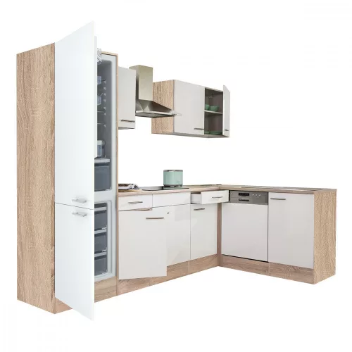 Yorki 280 Eckküchenzeile mit Unterbaukühlschrank