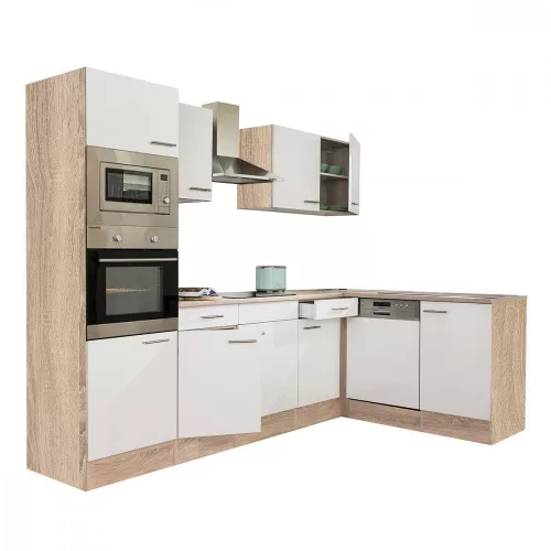 Yorki 280 Eckküchenzeile mit Backofen und Mikrowelle