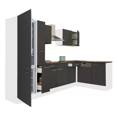 Yorki 310 Eckküchenzeile mit Unterbaukühlschrank