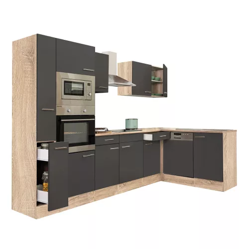 Yorki 310 Eckküchenzeile mit Backofen und Mikrowelle