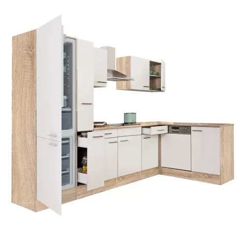 Yorki 310 Eckküchenzeile mit Unterbaukühlschrank