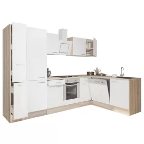   Yorki 310 Eck-Küchenzeile mit unterem Backofen, Regalversion