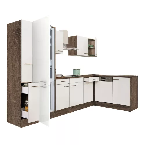 Yorki 310 Eckküchenzeile mit Unterbaukühlschrank