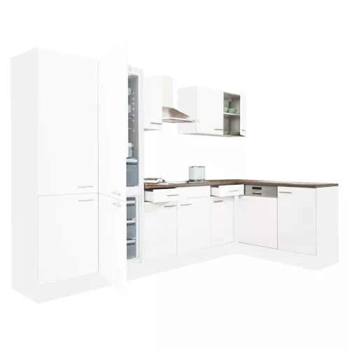 Yorki 340 Eckküchenzeile mit Unterbaukühlschrank
