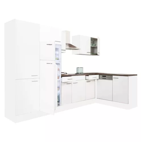 Yorki 340 Eckküchenzeile mit Gefrierschrank und Kühlschrank