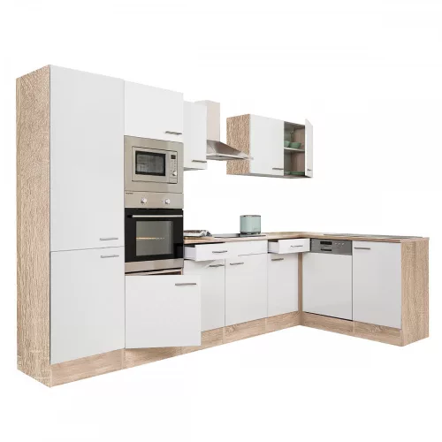 Yorki 340 Eckküchenzeile mit Backofen und Mikrowelle
