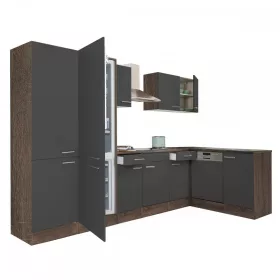 Yorki 340 Eckküchenzeile mit Unterbaukühlschrank