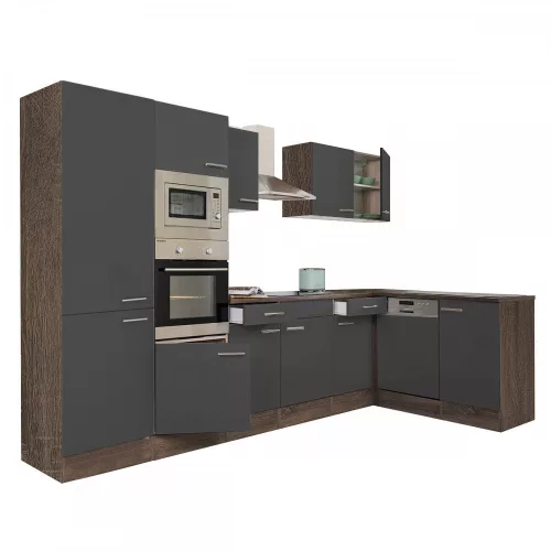 Yorki 340 Eckküchenzeile mit Backofen und Mikrowelle