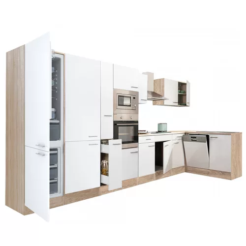 Yorki 430 Eckküchenzeile mit Unterbaukühlschrank