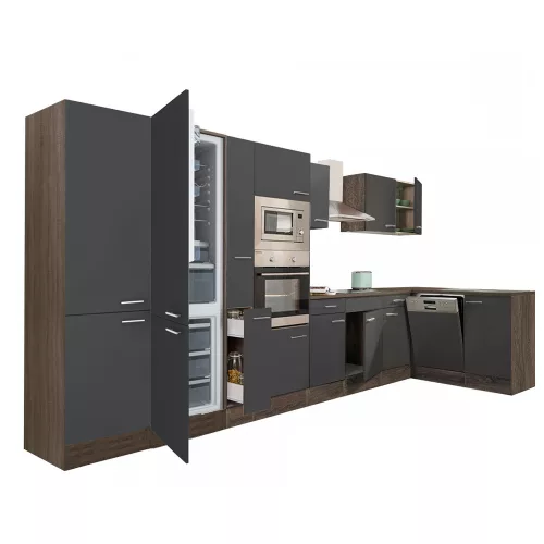 Yorki 430 Eckküchenzeile mit Unterbaukühlschrank