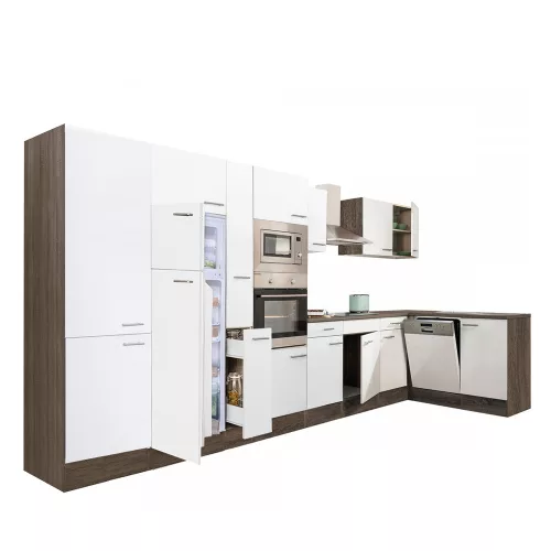 Yorki 430 Eckküchenzeile mit Gefrierschrank und Kühlschrank