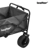 Zusammenklappbarer Premium-Gartenstrandwagen mit Tisch grau
