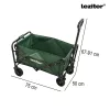 Klappbarer Standard-Gartenstrandwagen mit Tisch grün
