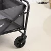 Klappbarer Standard-Gartenstrandwagen mit Tisch grau
