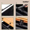 Klappbarer Standard-Gartenstrandwagen mit Tisch grau