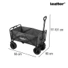 Zusammenklappbarer Premium-Gartenstrandwagen mit Dach grau