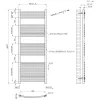 Gebogener Handtuchtrockner-Heizkörper 1600x600 mm weiß